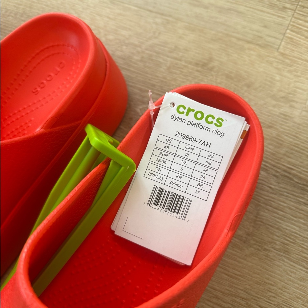 NWT Crocs Dylan Platform Clog, Mule Platform Shoes Starfish W8 - Picture 3 of 6
